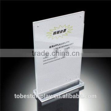 acrylic table card display stand rack, price tag sign holder for restaurant supermarket hotel phone store a4