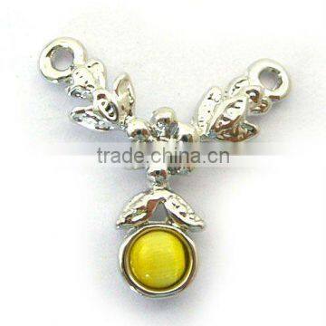 popular metal rhinestone flower shaped pendants for necklace,any design