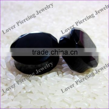 Wholesale Pyrex Faceted Glass Ear Plug Piercing Body Piercing Jewelry [GB-320A]