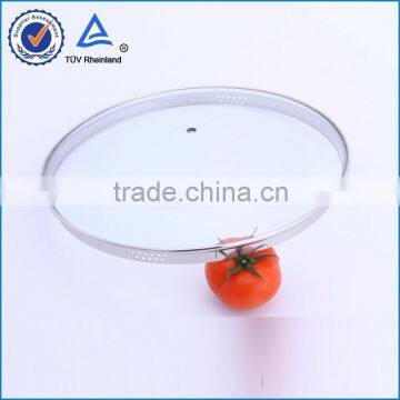 304 stainless steel ring clear glass lid