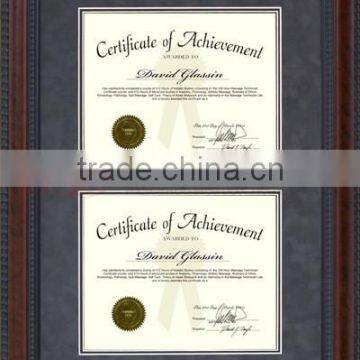 Double Wooden Certificate Frames