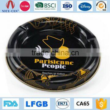 Wholesale Cheap Tobacco Cigarette Ash Tin Box Custom Logo Made Metal Portable Pocket Cigar Ashtray