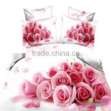 Cotton Rose Pattern 3D Bedding Sets