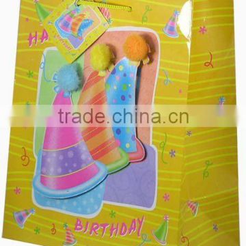 Shiny paper birthday gift bag