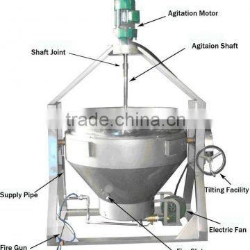 50-1000L jacket kettle with gas resource