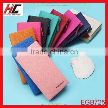 Hot selling Colorful high quality trend women pu leather wallet