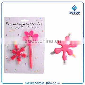 Social Audit factory School gifts flower shape highlighter pen