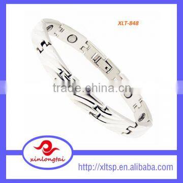 2015 fashion germanium power bracelets with inlay strong magnetic