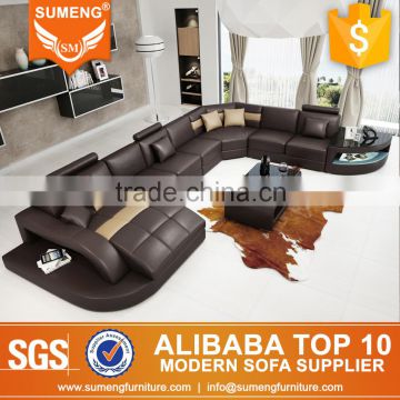 SUMENG 2015 Germany modern leather corner sofa set for living room                        
                                                                Most Popular