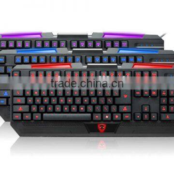 Motospeed K60L Three Color Backlight Multimedia Waterproof Ergonomic Gaming Keyboard