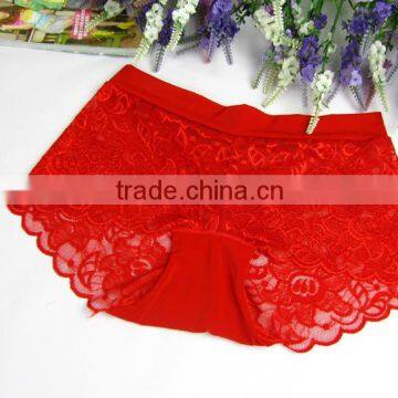 2015 Wholesale New Fashion Sexy Underwear, Women Lace Hollow Out Underwear Red photo-2