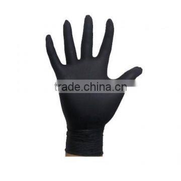 Black nitrile gloves with CE,FDA standard