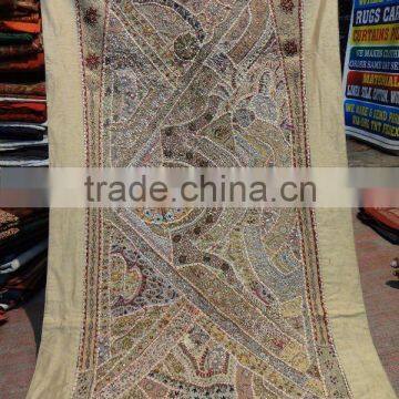 old indian patchwork wall hanging tapestry from rajasthan and gujrat