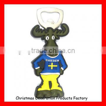 Sweden 3D soft pvc bottle opener in your logo MYD-1205