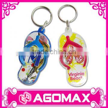 Promotion mini acrylic shoe keychain custom plastic shoe keyring