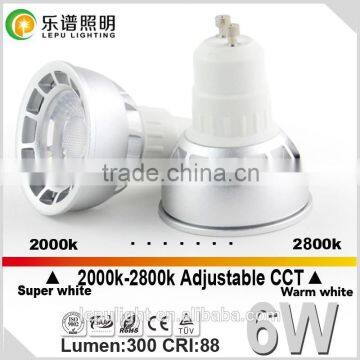 CCT Dimming Led Bulb Gu10 Ra88 GU10 Led Dimmable 6 Watt CE,RoHS Certification Gu10 Led Bulbs photo-2