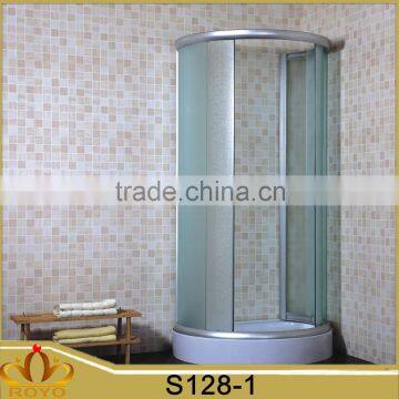 D shape quadrant 2 doors sliding shower enclosures with acrd glass