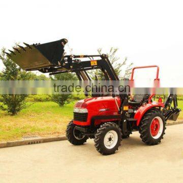 Hot sale DQ304 30HP 4WD small Garden tractor with TZ-3 Front end loader and LW-6 Backhoe