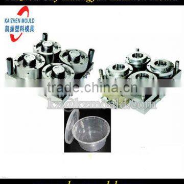 4 cavity plastic thin wall lunch container moulding