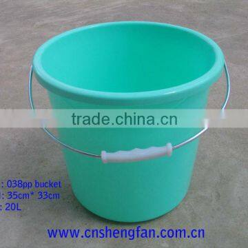 20L plastic bucket cheap with lid handle water bucket