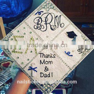 Custom Rhinestone Sticker Sheet Colorful Crystal Pearl Bling Sticker Self-adhesive Acrylic Sticker for Car Gift Decoration photo-3