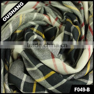 F049-B Ladys Square Shawls Scarves Tartan Shawls