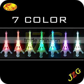 2015 hot selling promotional product 8 flash mode unique color changing led eiffel tower for party decoration