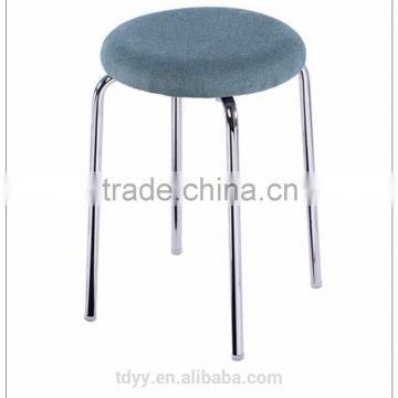 TDC-189-2 QVB JIANDE TONGDA ANY COLOR ROUND PU SEAT METAL LEG STOOL