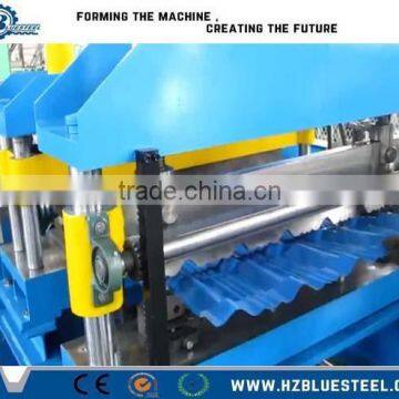 Glazed Tile Roll Forming Machine / Aluminium Corruagted Roof Tile Making Machine