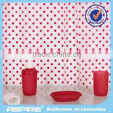 white 5pcs PS bathroom accessories