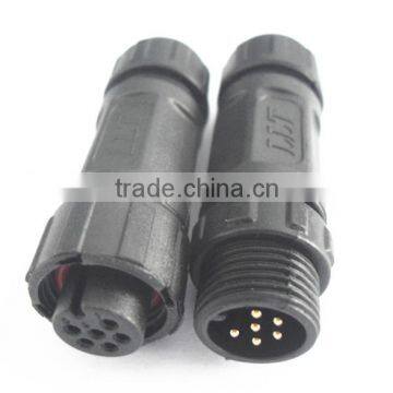 6 pin electrical wiring connector waterproof cable connector