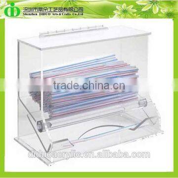 DDQ-S006 Trade Assurance Cheap Acrylic Drinking Straw Dispenser