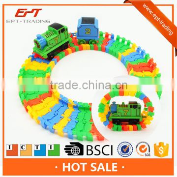 Plastic bo railway toy slot puzzle train track toy