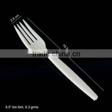Plant starch biodegradable fork