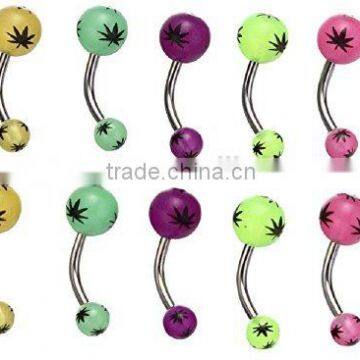 2016 Top Sale Wholesale Price New Fashion Gem Belly Button Rings