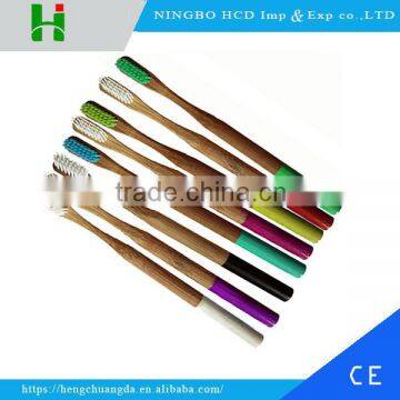 2016 Soft Round Handle Biodegradable And Natural Bamboo Toothbrush