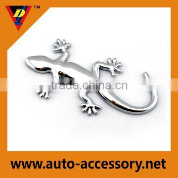 Chinese custom abs chrome auto 3d gecko logo name badge