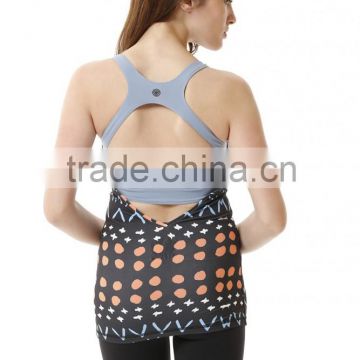 OEM Service Custom Design Full Printed Sublimation Yoga Fitness Crop Top