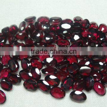 Indian Garnet Loose Gemstone Faceted Oval Cut
