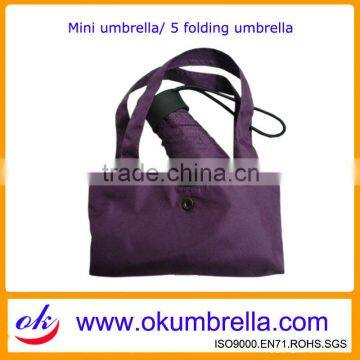 hot sale portable 5 folding bag umbrella supplier