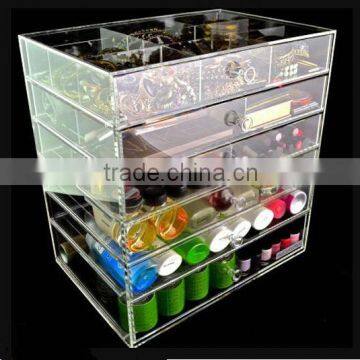 acrylic cosmtic storage box with drawer