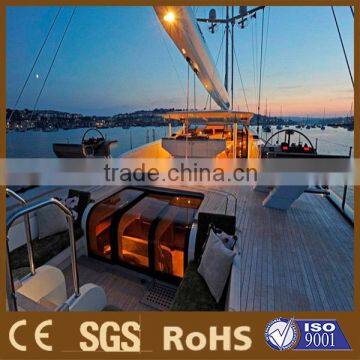 teak color water-proof plastic wood solid yacht and sailing boat decking