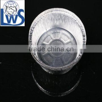 Round aluminum foil container with lid