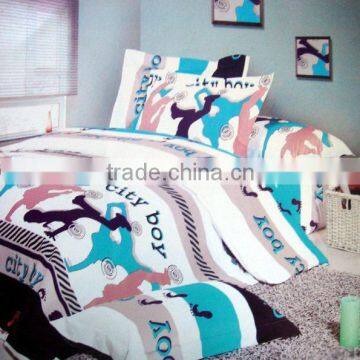 luxury reactive printed four pieces bedding set