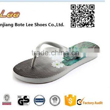 summer fashion beach flat print rubber sandalias China