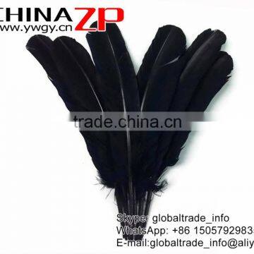 ZPDECOR Top Selling Plume in Stock Dyed Black Solid Color Turkey Feathers Decorations photo-2