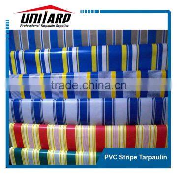 awning fabric pvc tarpaulin color striped tarpaulin