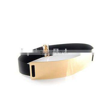 2014 Best metallic gold belt gold mirror belt women