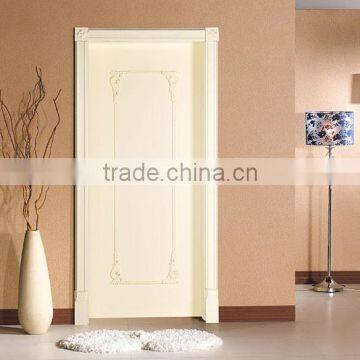 pure white melamine door whole set with lock and hinges prehung door