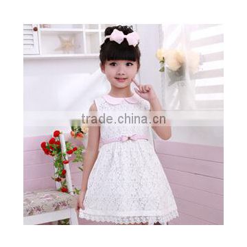 Children's wear, graceful lace bubble skirt with belt, hot sale dress